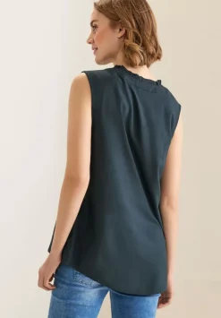 Armellose Bluse Mit Ruschen