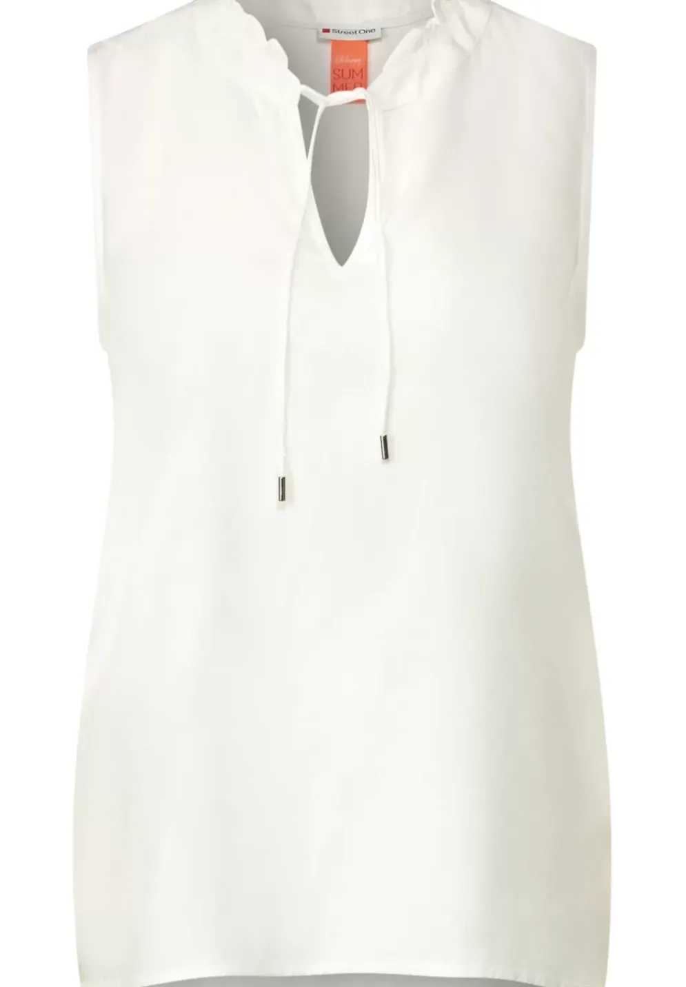 Armellose Bluse Mit Ruschen
