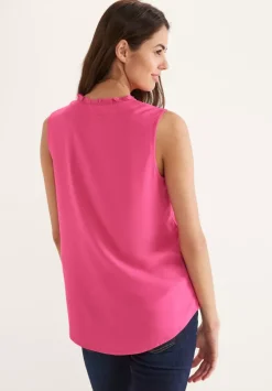 Armellose Bluse Mit Ruschen