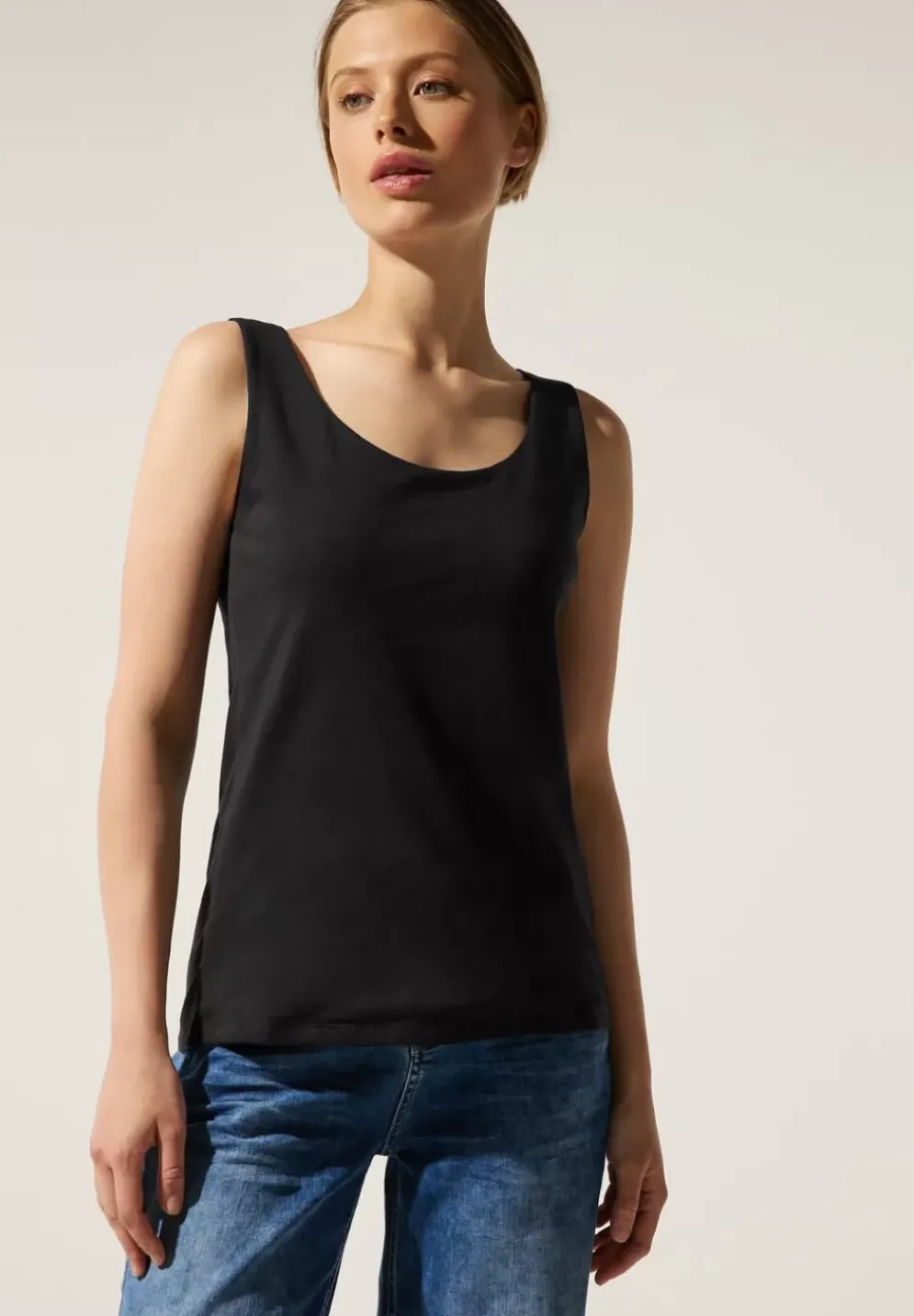 Armelloses Shirt In Unifarbe