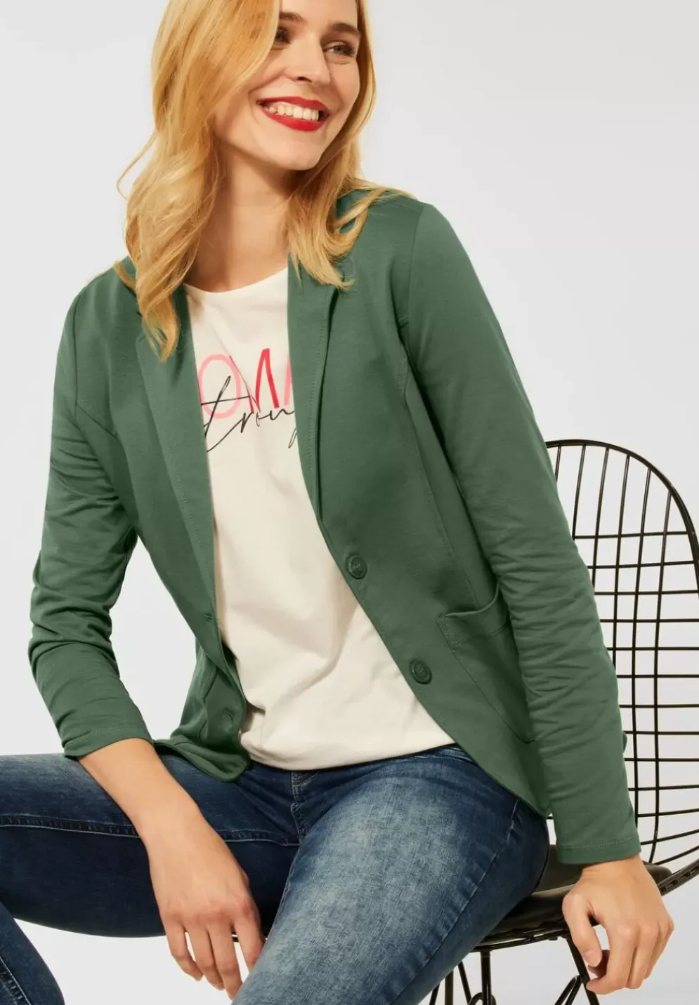 Basic Blazer In Unifarbe