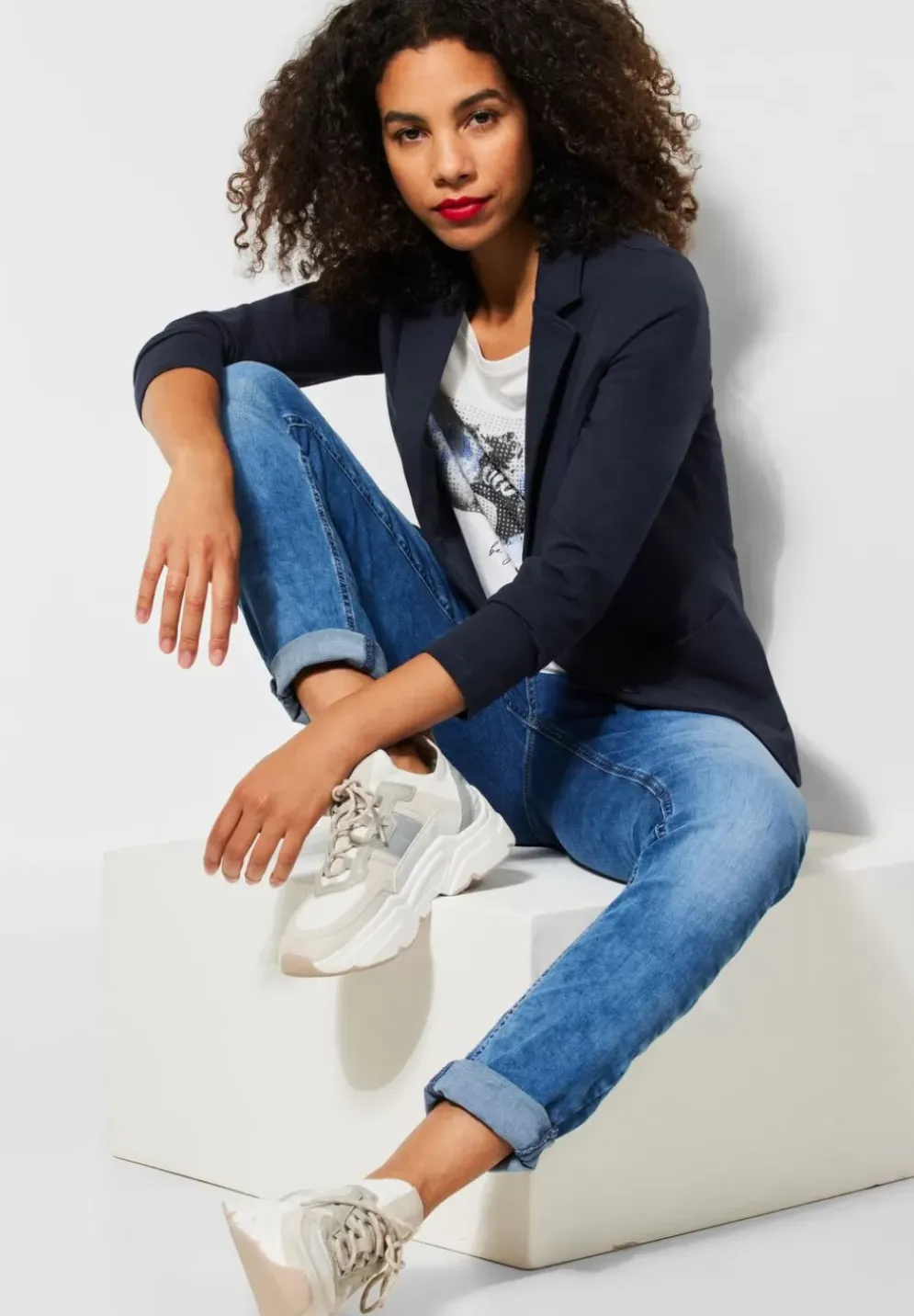 Basic Blazer In Unifarbe