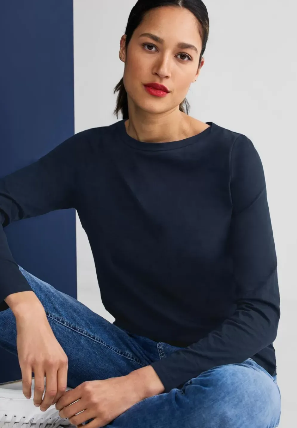 Basic Langarmshirt