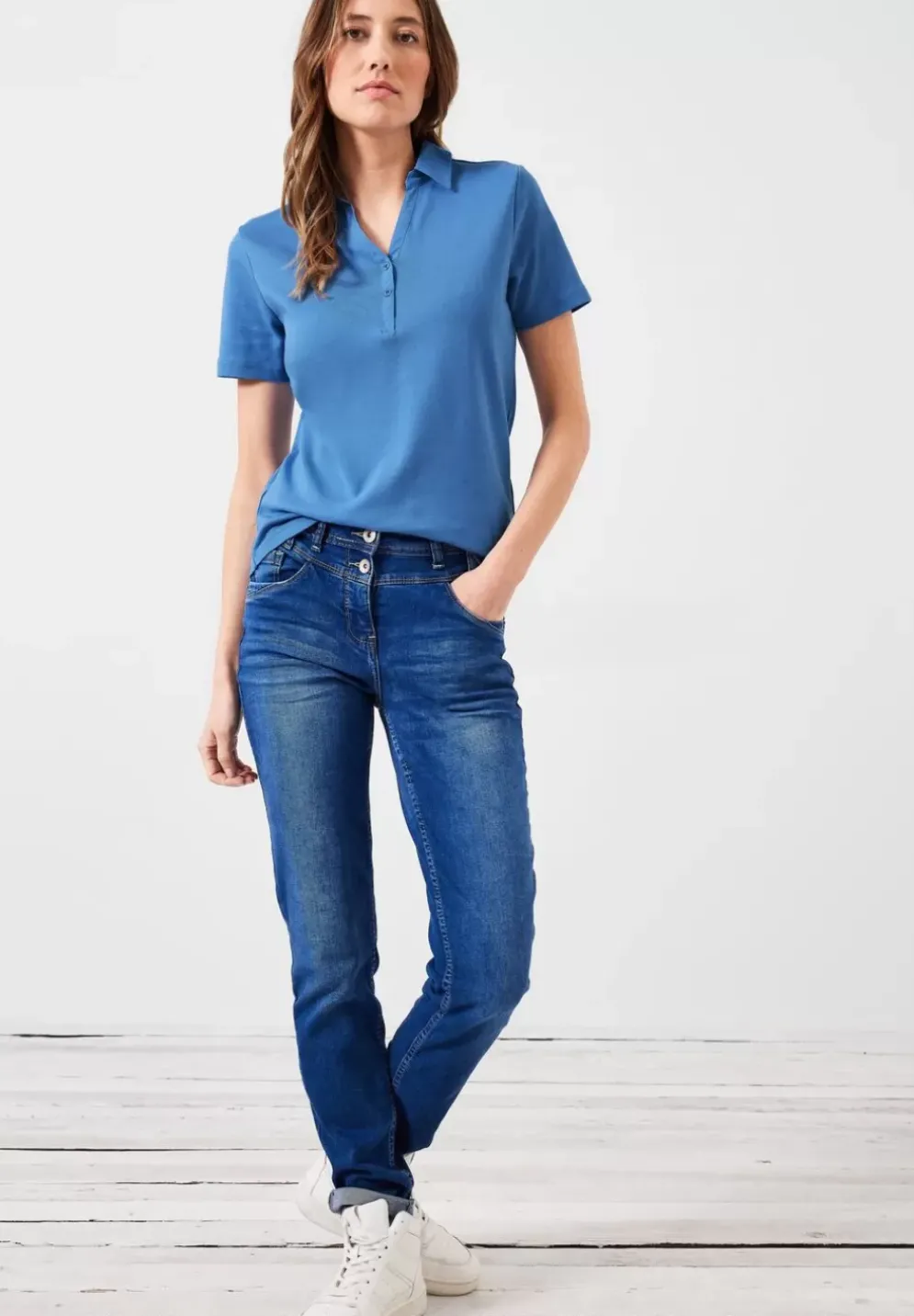 Basic Poloshirt In Unifarbe