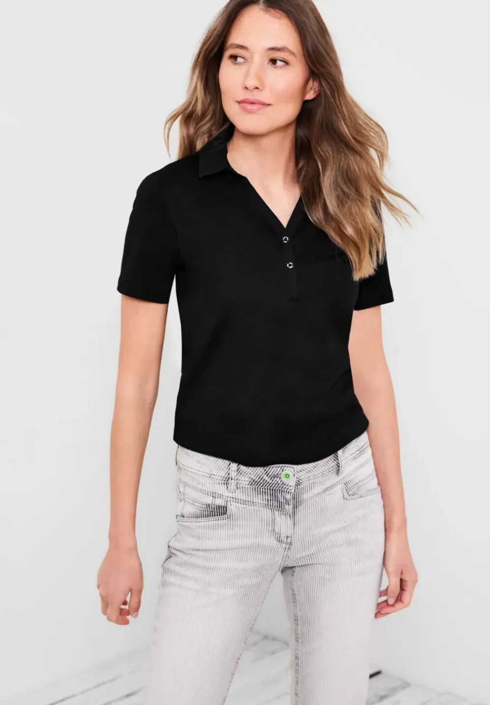 Basic Poloshirt In Unifarbe