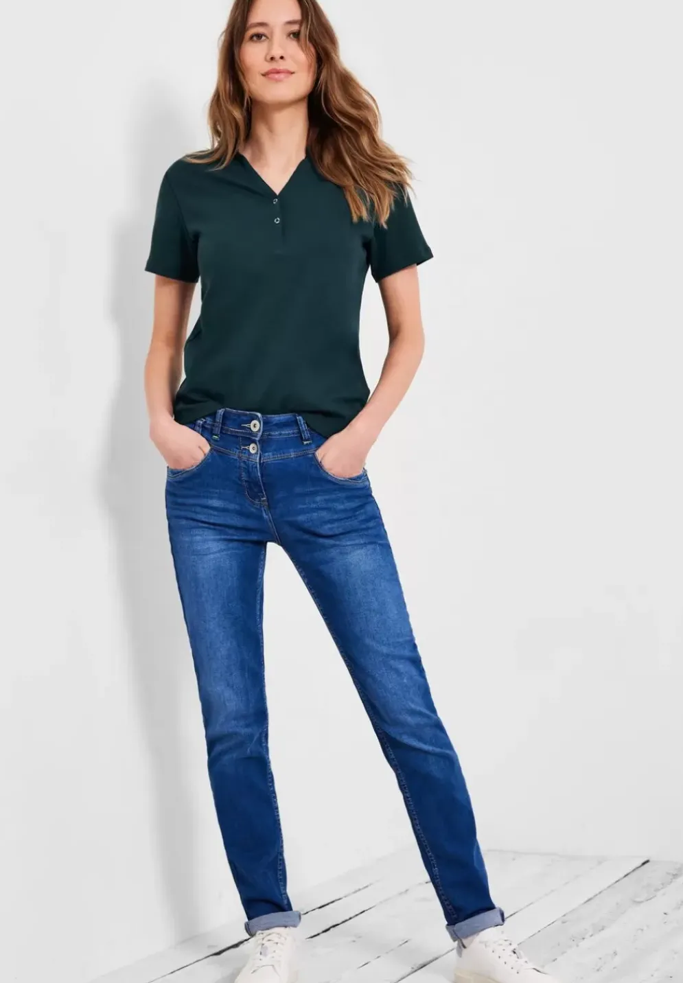 Basic Poloshirt In Unifarbe