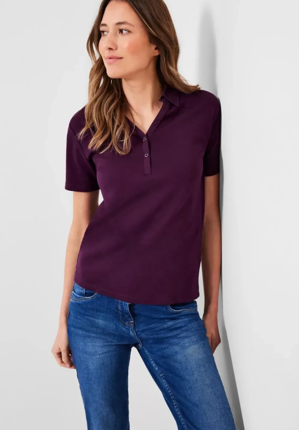 Basic Poloshirt In Unifarbe
