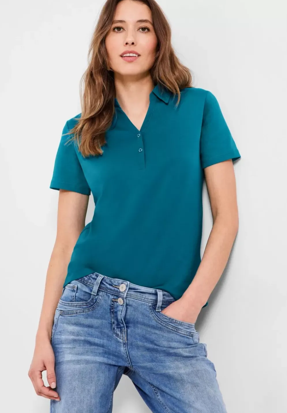 Basic Poloshirt In Unifarbe
