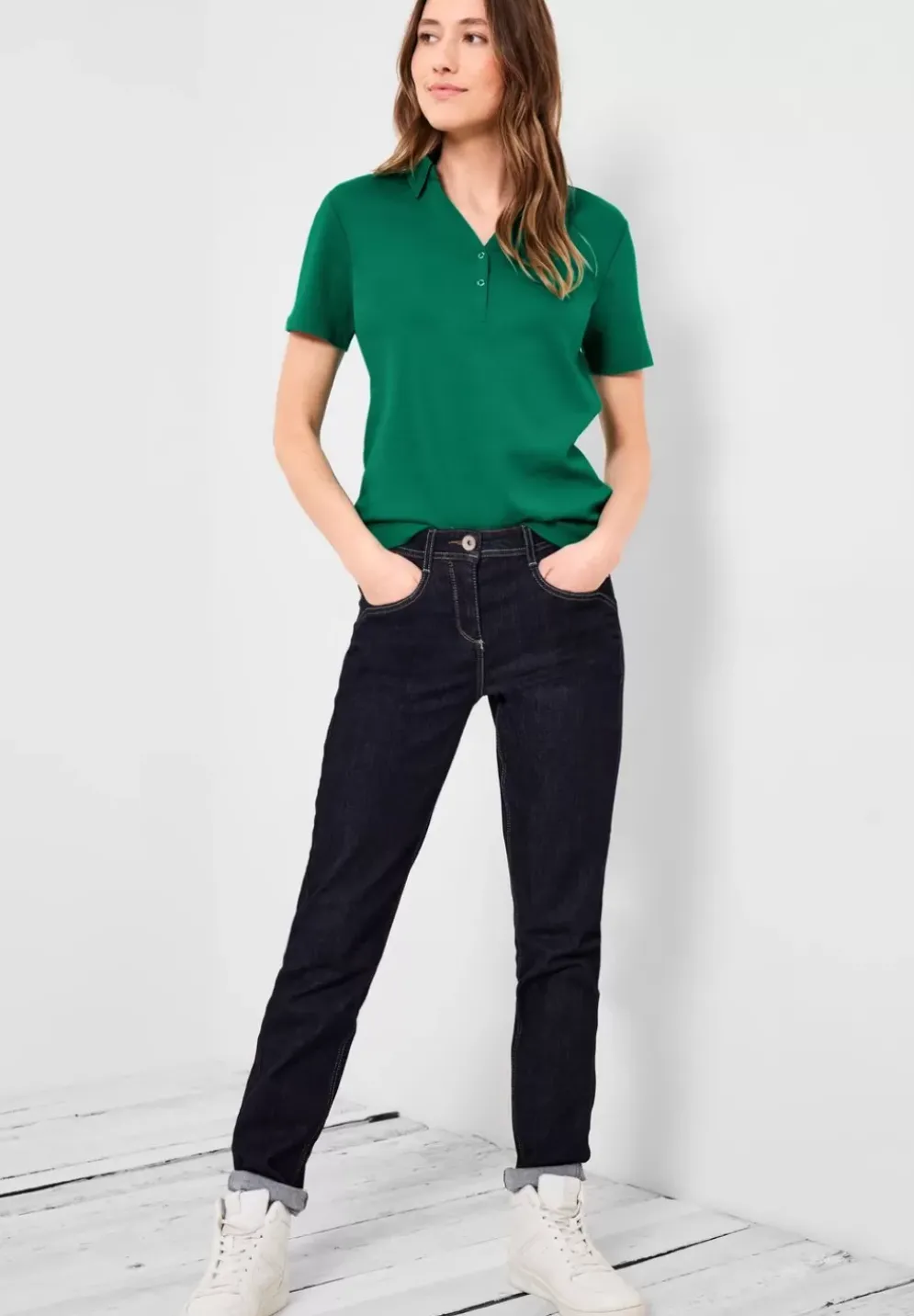 Basic Poloshirt In Unifarbe