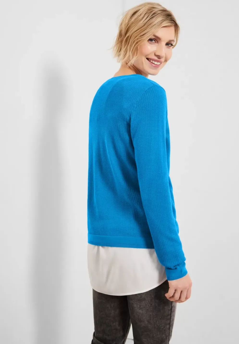 Basic Pullover Mit Struktur