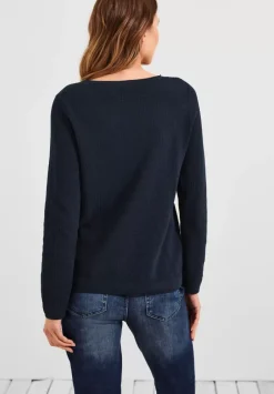 Basic Pullover Mit Struktur