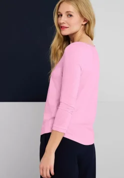 Basic Shirt Mit 3/4 Armel