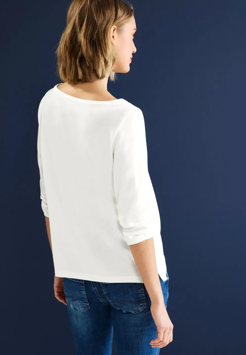 Basic Shirt Mit 3/4 Armel