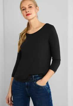 Basic Shirt Mit 3/4 Armel