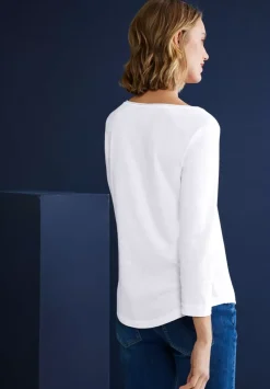 Basic Shirt Mit 3/4 Armel