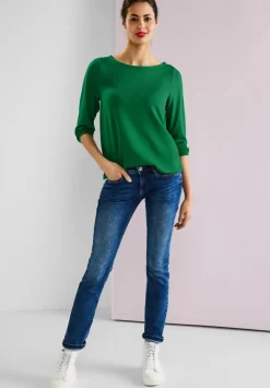 Basic Shirt Mit 3/4 Armel