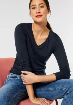 Basic Shirt Mit Raffungen