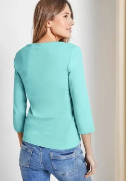 Basic Shirt Mit Rundhals