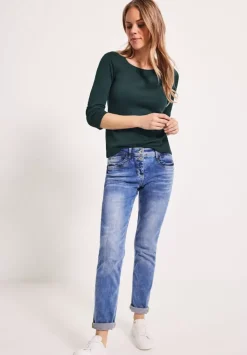 Basic Shirt Mit Rundhals