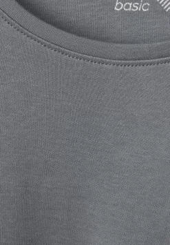 Basic Shirt Mit Rundhals