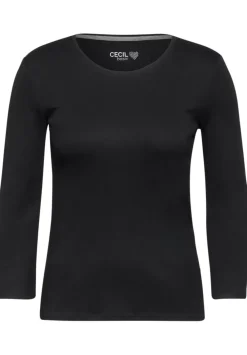 Basic Shirt Mit Rundhals