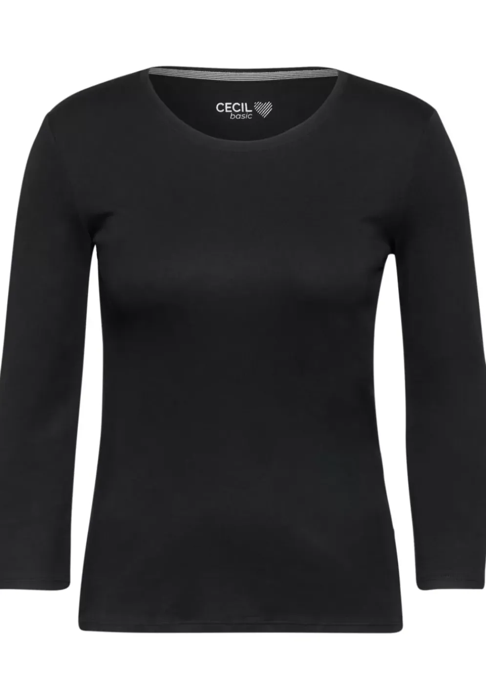 Basic Shirt Mit Rundhals