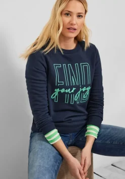 Basic Sweatshirt Mit Wording