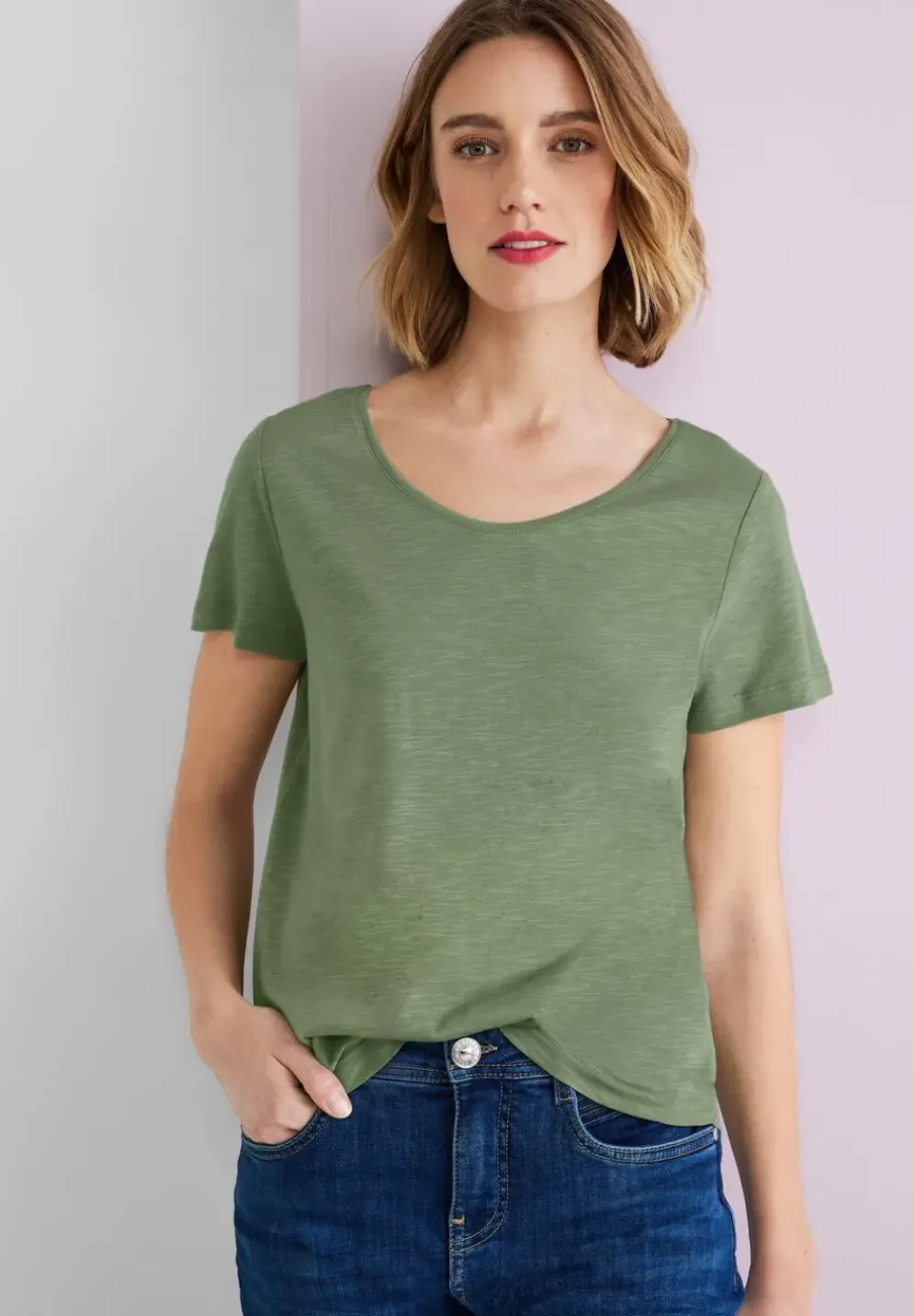 Basic T-Shirt In Unifarbe