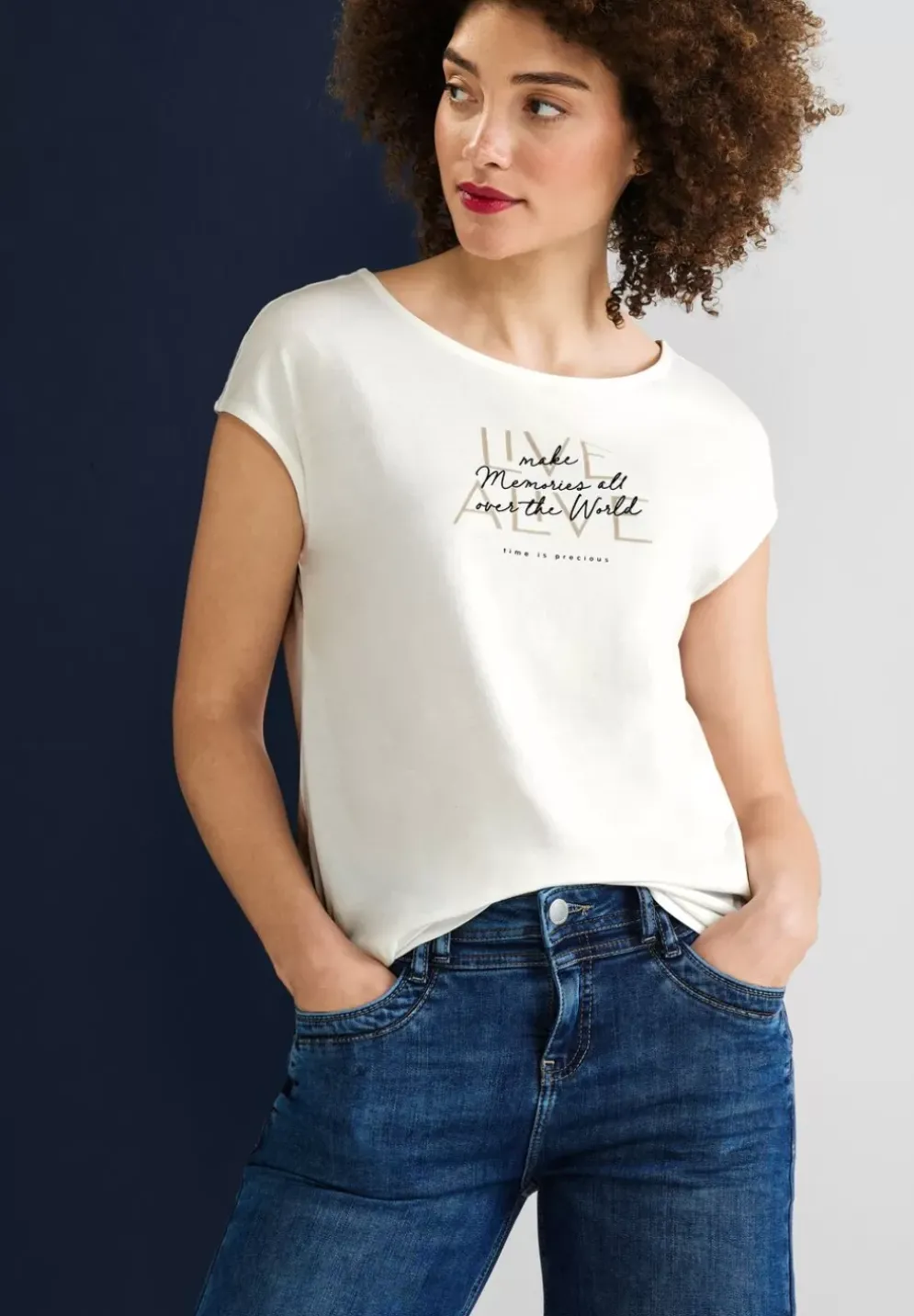 Basic T-Shirt Mit Wording