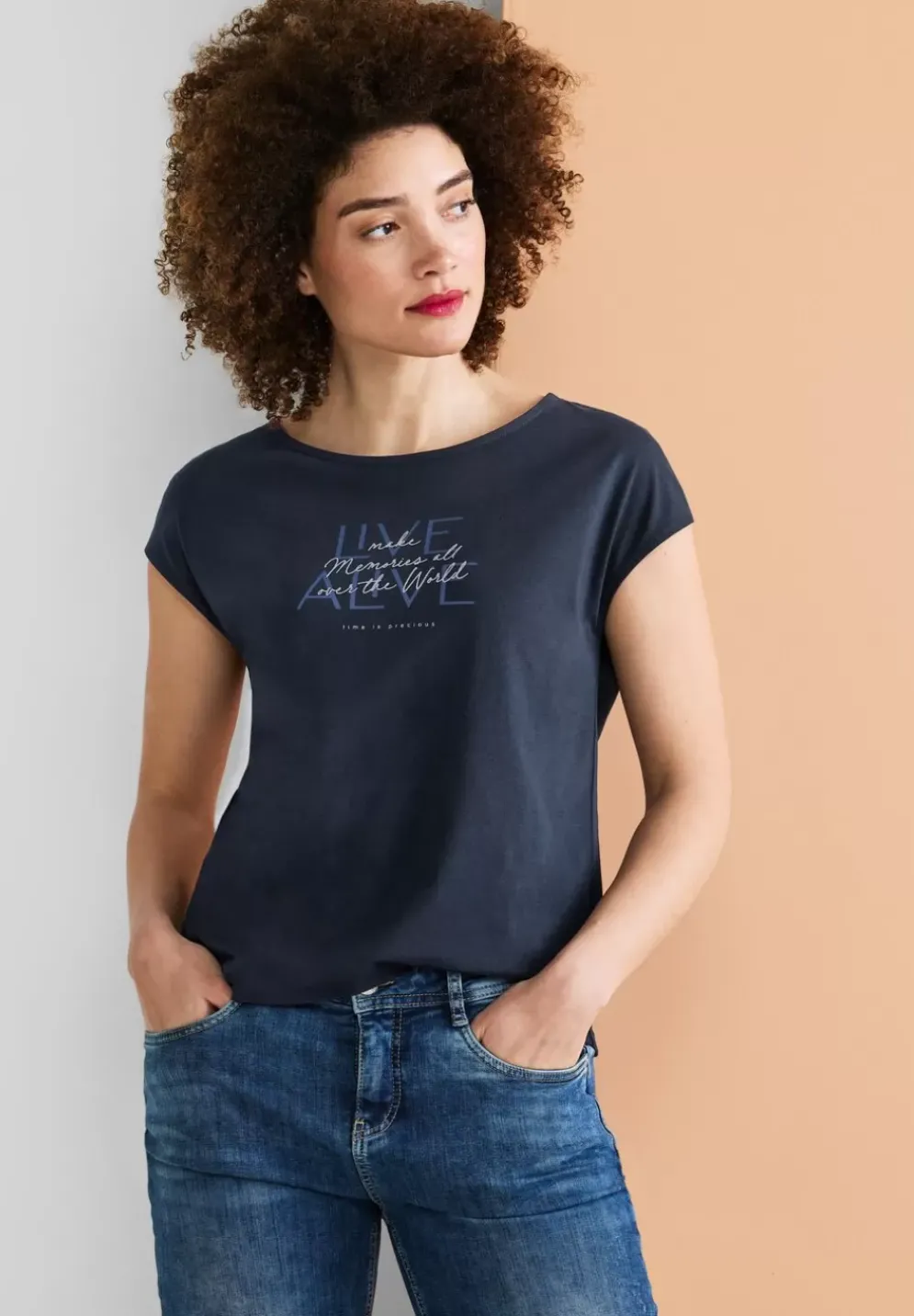 Basic T-Shirt Mit Wording