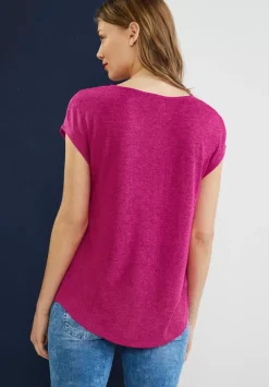 Basicshirt In Leinenlook