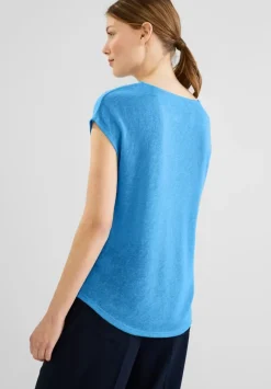 Basicshirt In Leinenlook