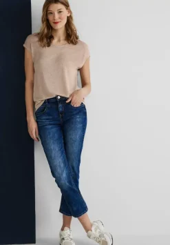 Basicshirt In Leinenlook
