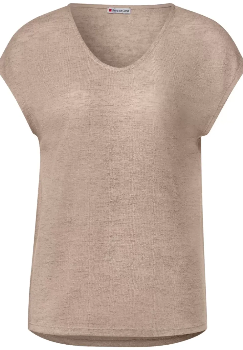 Basicshirt In Leinenlook