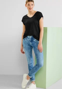 Basicshirt In Leinenlook
