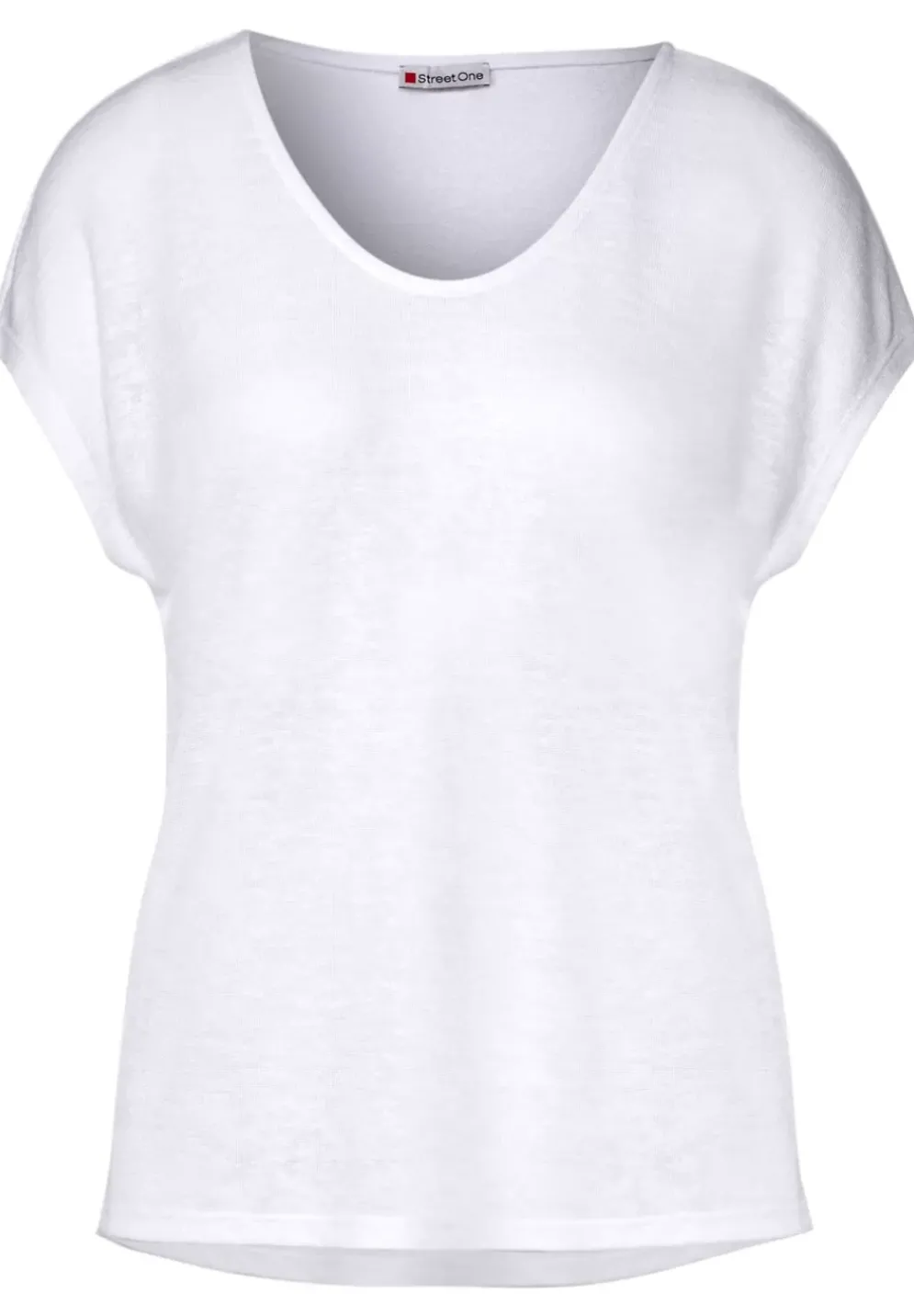Basicshirt In Leinenlook
