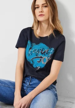 Basicshirt Mit Frontprint