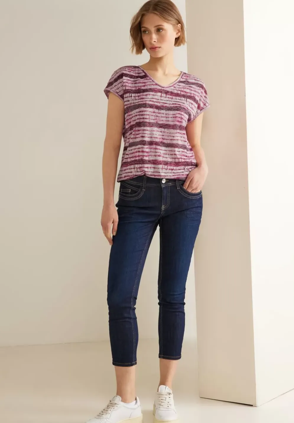 Batik Streifen T-Shirt
