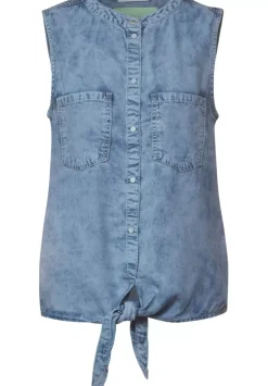 Blaue Jeansbluse