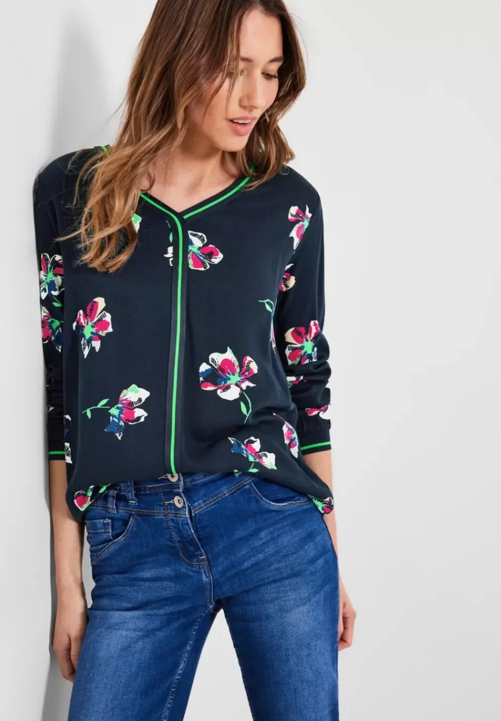 Blumen Printmix Bluse