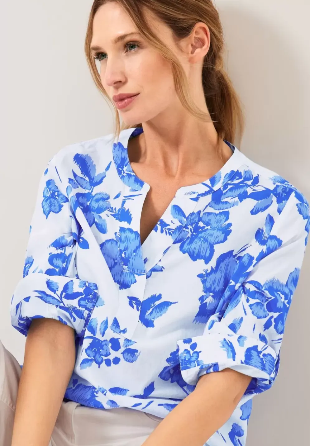 Blumenprint Bluse