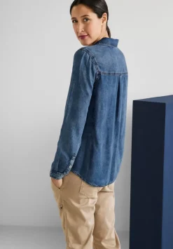 Bluse Im Jeanslook