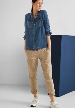 Bluse Im Jeanslook