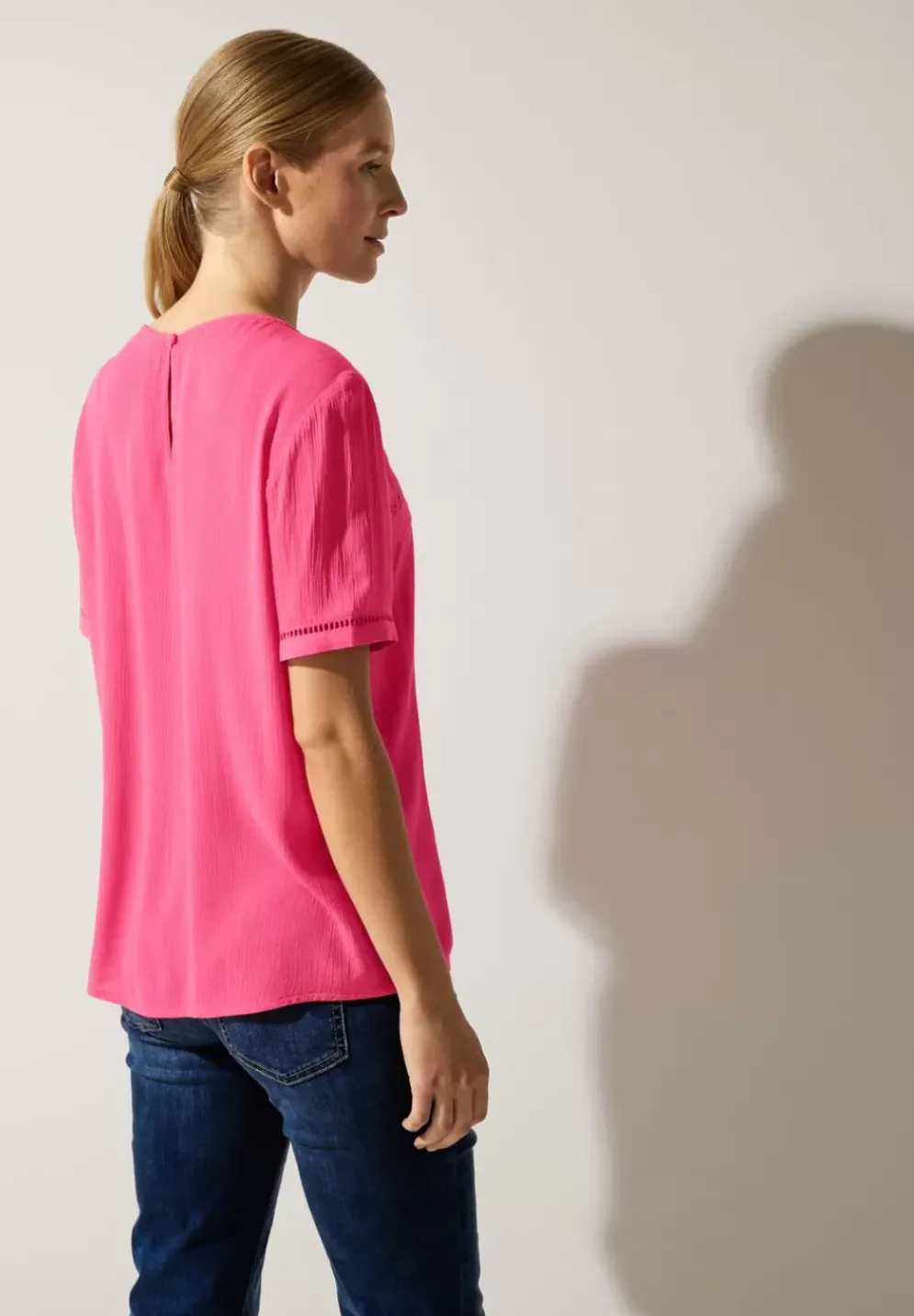 Bluse In Crinkle Optik