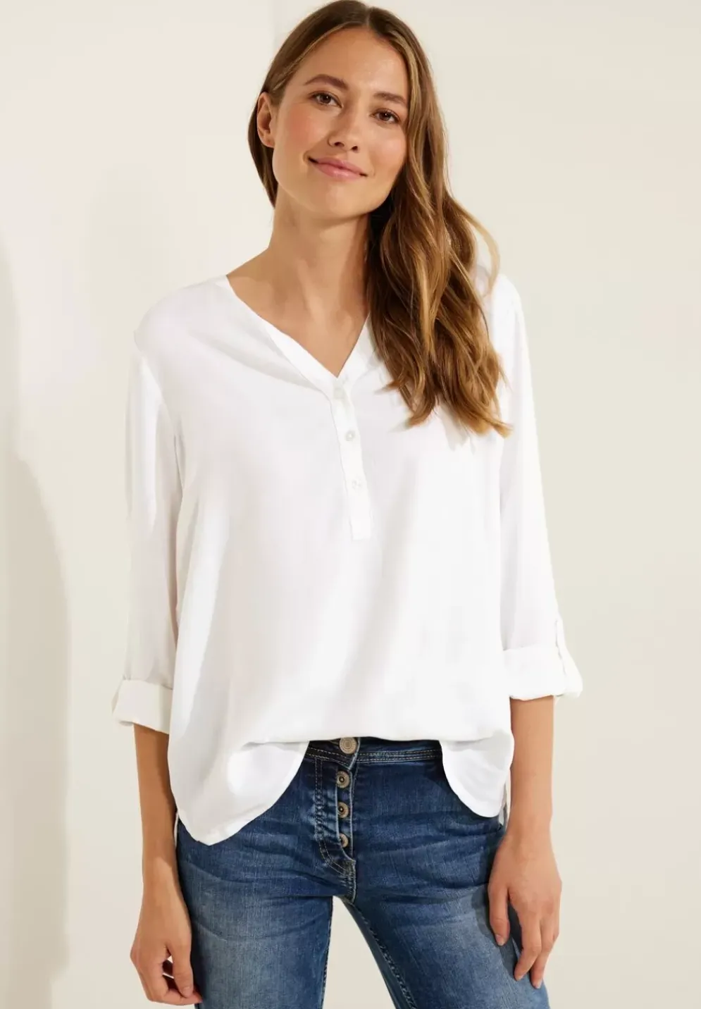 Bluse In Unifarbe