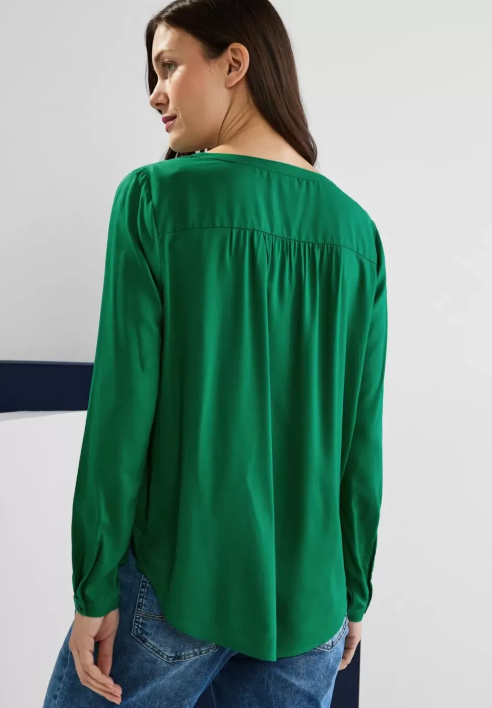 Bluse In Unifarbe