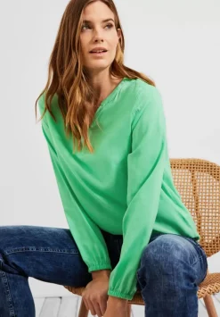 Bluse In Unifarbe