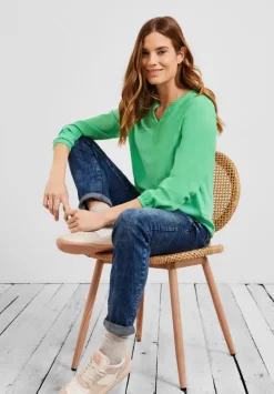 Bluse In Unifarbe