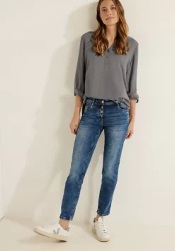 Bluse In Unifarbe