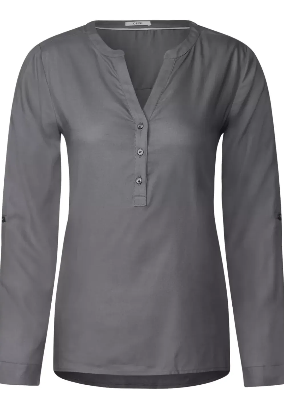 Bluse In Unifarbe